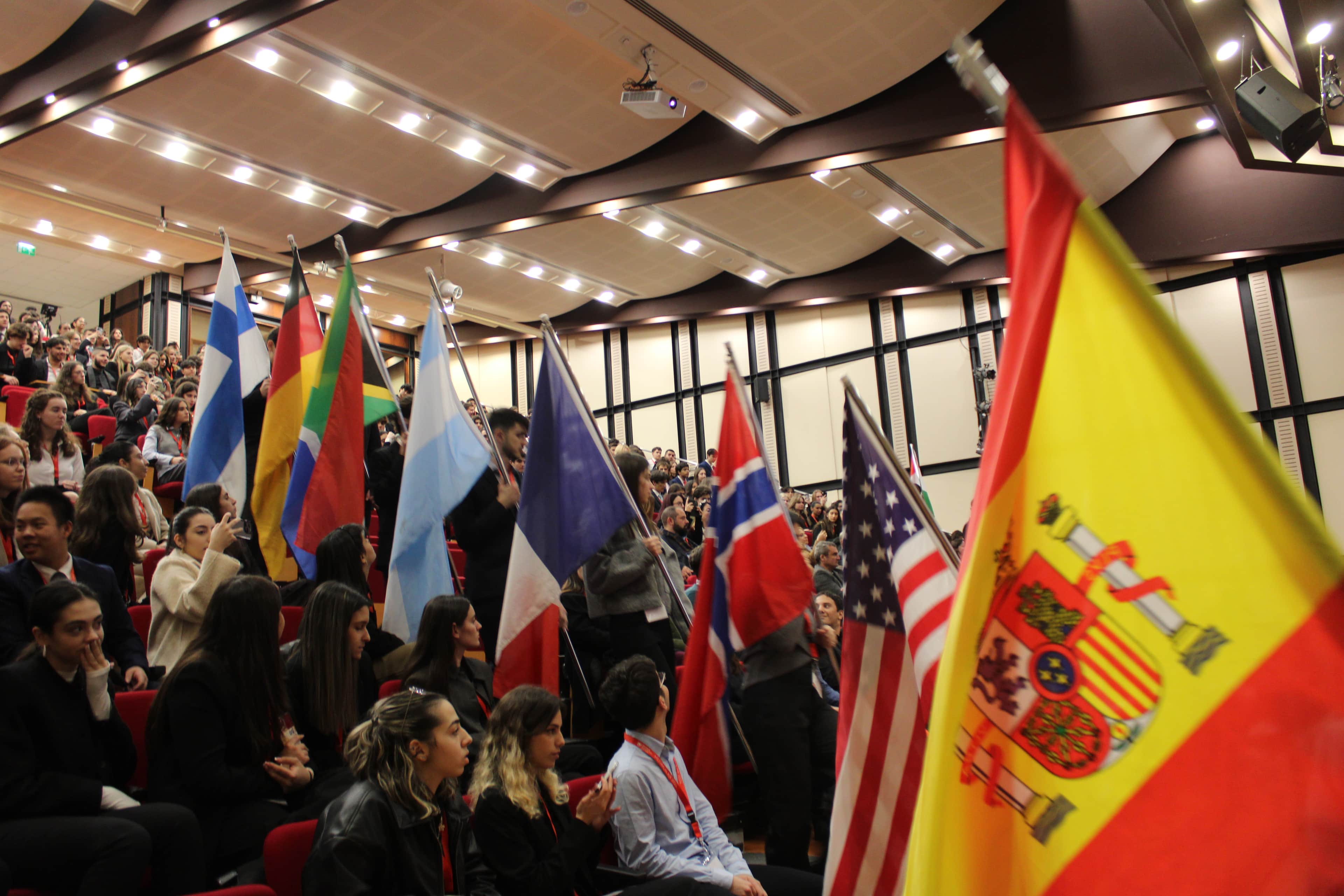 500 Delegates seating in the plenary session during the flag ceremony.